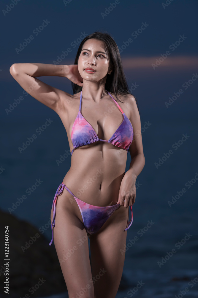 woman in bikini. woman in bikini on the beach woman in bikini. woman in bikini on the beach