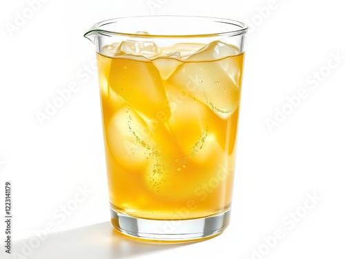 Wallpaper Mural Fresh Apple Juice Beaker - Vibrant AI Photo Torontodigital.ca
