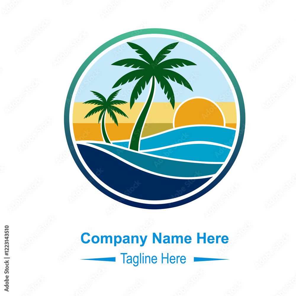 Naklejka premium Beach Logo