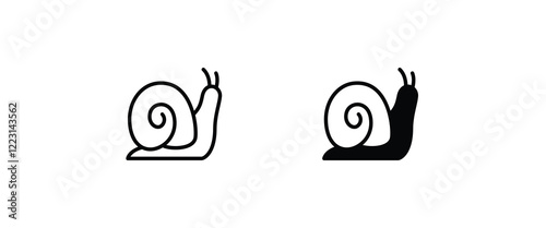 Snail icon vector, sign, symbol, logo, illustration, editable stroke, flat design style isolated on white linear