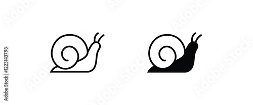 Snail icon vector, sign, symbol, logo, illustration, editable stroke, flat design style isolated on white linear