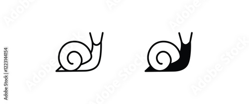 Snail icon vector, sign, symbol, logo, illustration, editable stroke, flat design style isolated on white linear