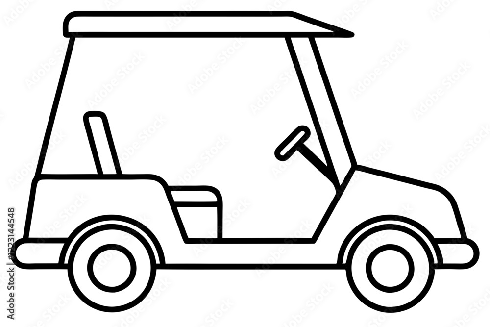 Sleek Golf Cart Vector Design Sleek Golf Cart Vector Design