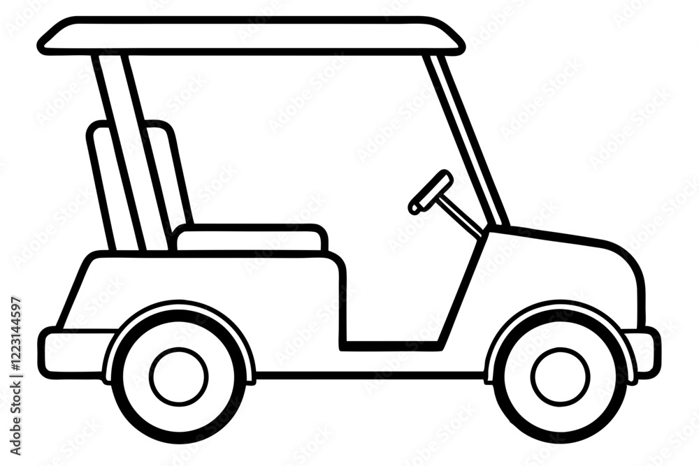 Sleek Golf Cart Vector Design Sleek Golf Cart Vector Design