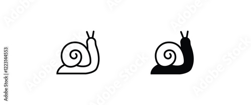 Snail icon vector, sign, symbol, logo, illustration, editable stroke, flat design style isolated on white linear
