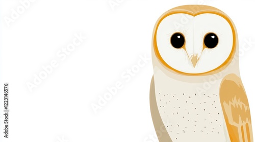 An animated owl on a basic background, perfect for children's literature or educational use photo