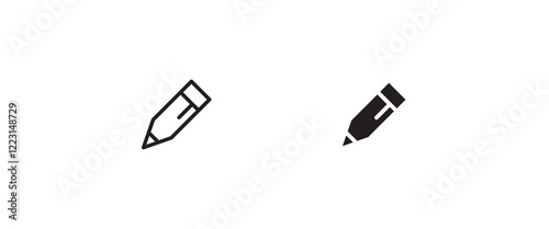 Pen Icon. Pencil, education, writer, copywriting icons button, vector, sign, symbol, logo, illustration, editable stroke, flat design style isolated on white linear pictogram