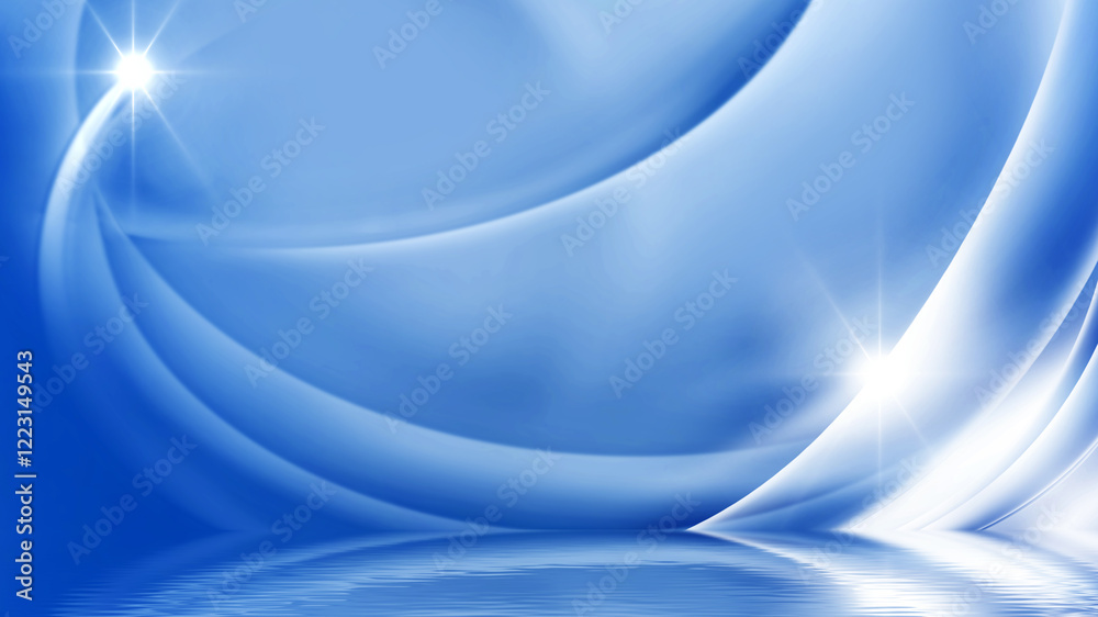Obraz premium Soft waves of blue and light create a serene and calming atmosphere for relaxation and meditation