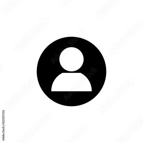 Avatar, user profile, simple flat style, pictogram logo symbol vector illustration, isolated on white for mobile app