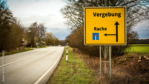 Signposts the direct way to forgiveness versus revenge photo