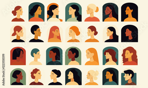 Empowered Women Advocating Human Rights Diversity Vector Illustration