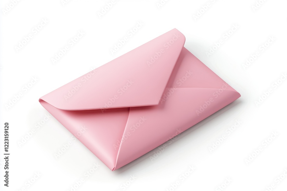 3D Envelope with Folded Corner Icon Isolated and White Background 3D Envelope with Folded Corner Icon Isolated and White Background
