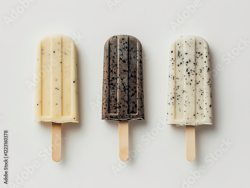 popsicles isolated on a white background