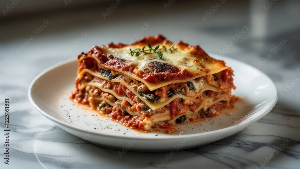 Lasagna alla Bolognese: A rich, layered dish featuring sheets of pasta