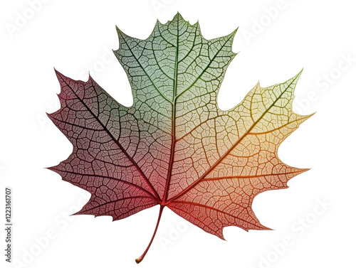Isolated Gradient Maple Leaf
