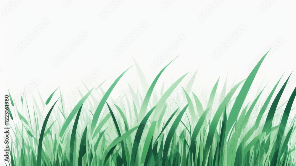 Fototapeta premium green grass isolated on white