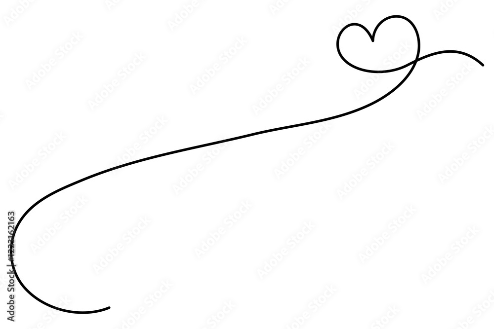 Heart continuous one line art drawing of heart hand drawn vector illustration Heart continuous one line art drawing of heart hand drawn vector illustration