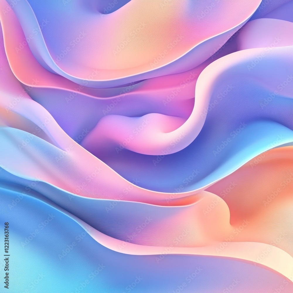Pastel wave abstract art background design