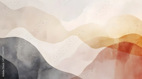 Harmonious Peaceful Abstract Gradient Patterns with Soft Light Tones and Modern Delicate Aesthetic Charm  Neutral minimalist and serene background design featuring a soothing calming