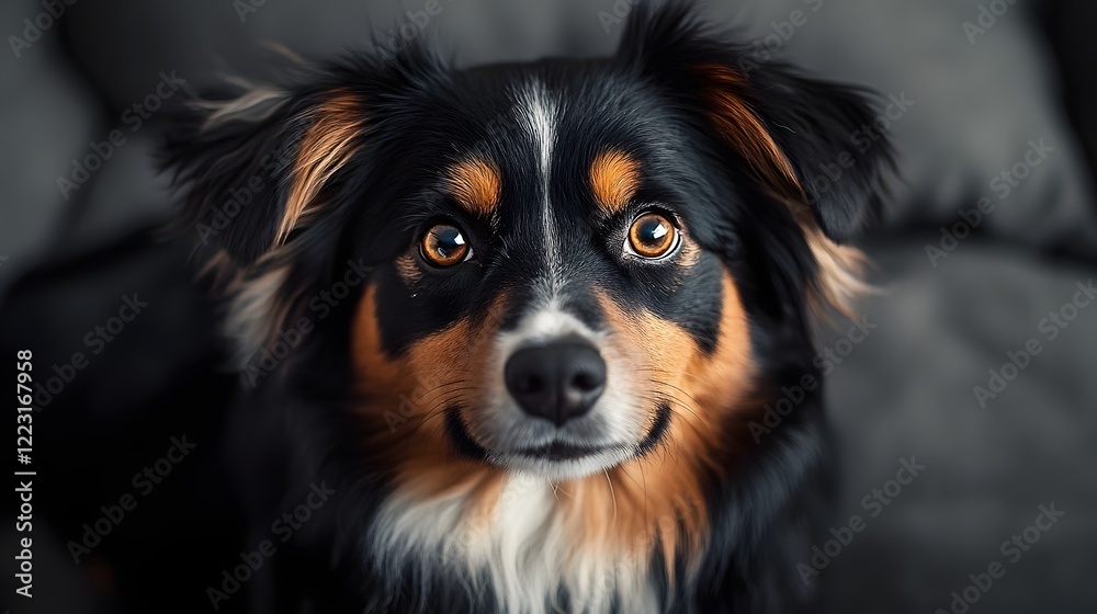 Attentive Shepherd Dog with Vibrant Furry Coat and Perceptive Gaze A captivating portrait of a loyal canine companion Attentive Shepherd Dog with Vibrant Furry Coat and Perceptive Gaze A captivating portrait of a loyal canine companion