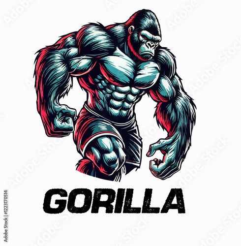 Gorilla Stark Comic Tier Affe photo