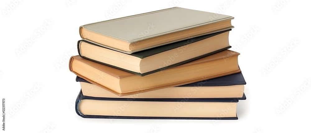 A collection of books is displayed against a white background, seen from above. Reading and books play a vital role in personal development and knowledge acquisition. A collection of books is displayed against a white background, seen from above. Reading and books play a vital role in personal development and knowledge acquisition.