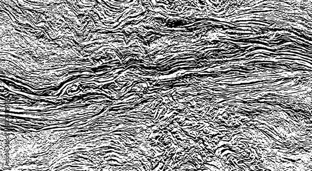 Grunge abstract texture, rustic woodgrain texture, black and white abstract vector illustration.
