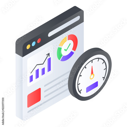 Server background Process Manager  isometric concept, Show Current Running Processes vector icon design, Web hosting service Symbol, Computing machine Sign Internet Application Management illustration