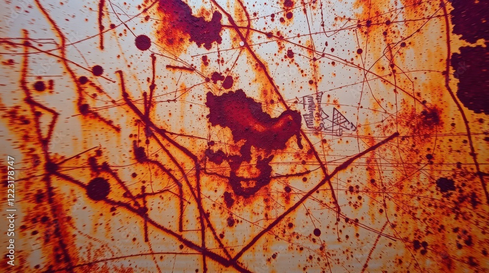Abstract red and orange paint splashes with textured background design Abstract red and orange paint splashes with textured background design