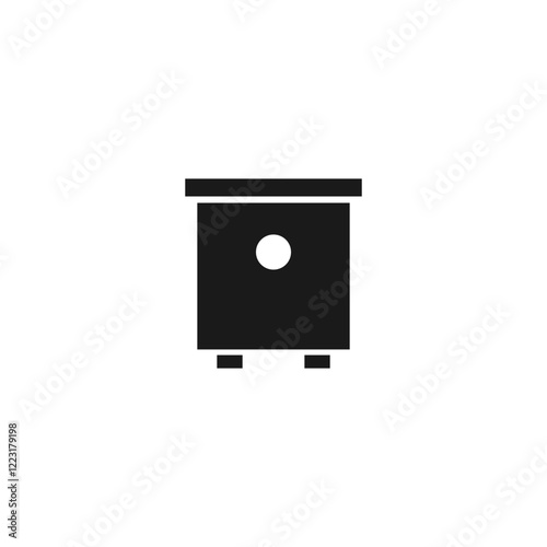 Wood bee hive icon isolated on white background..