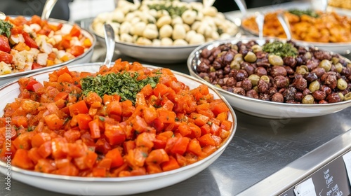 Delicious Assorted Vegetable Dishes Buffet Style