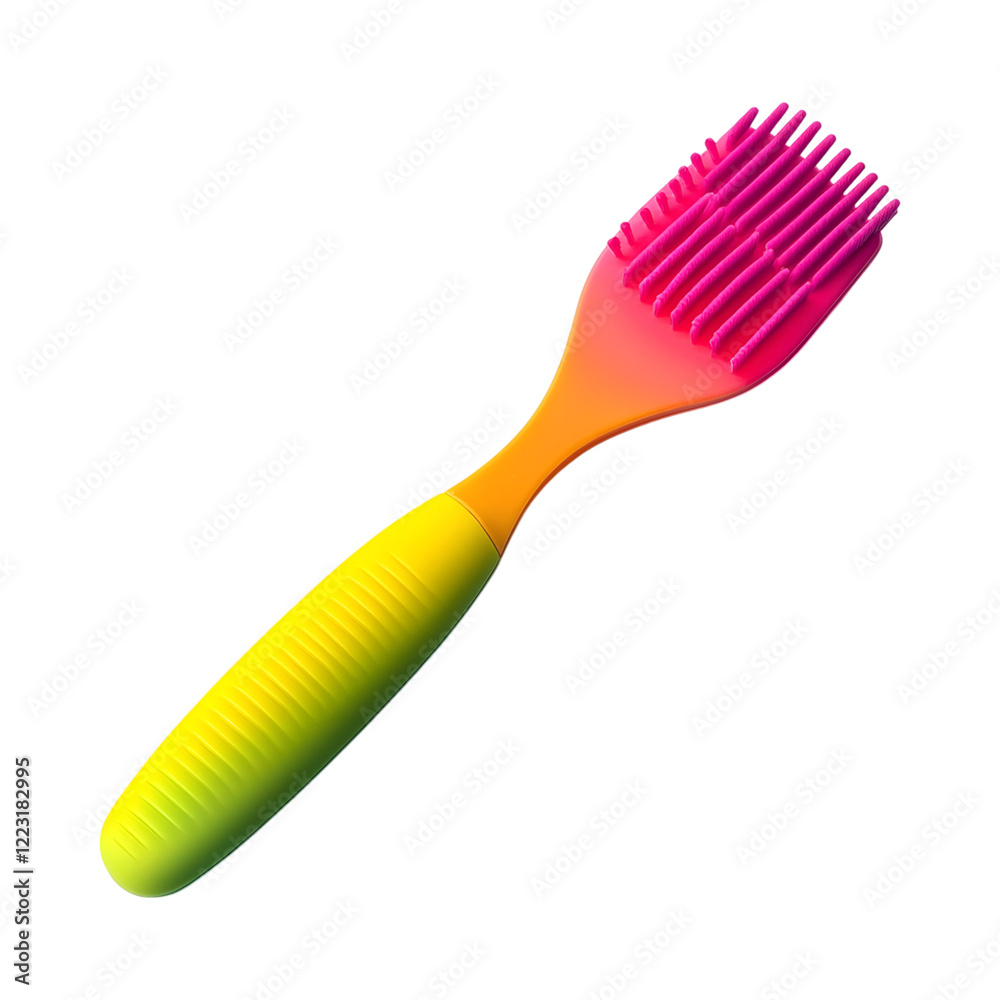 Pink and Yellow Plastic Fork Isolated on Transparent Background Pink and Yellow Plastic Fork Isolated on Transparent Background