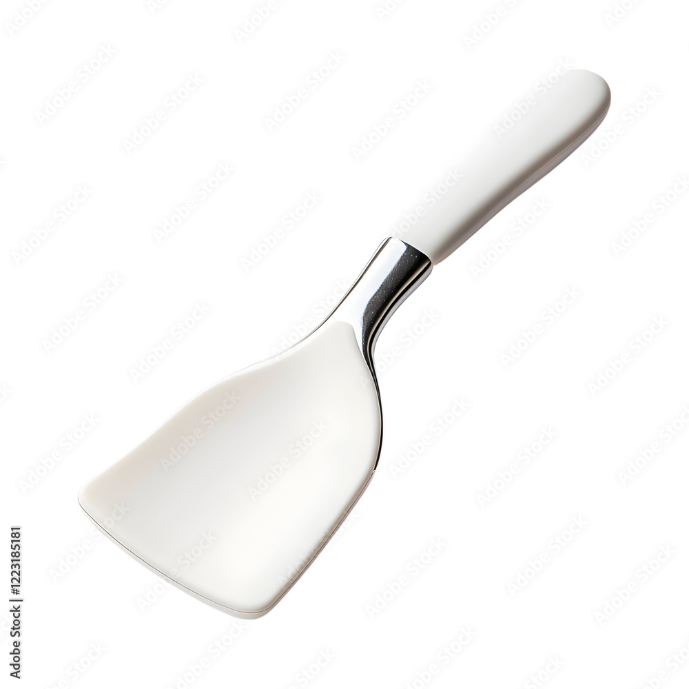 Sleek Silicone Dough Scraper with Black Handle Isolated on Transparent Background Sleek Silicone Dough Scraper with Black Handle Isolated on Transparent Background