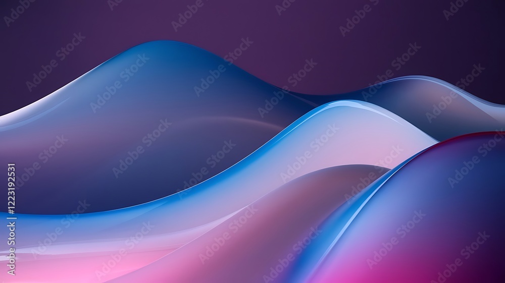 Fototapeta premium Abstract flowing waves design with smooth gradients for a modern business presentation background