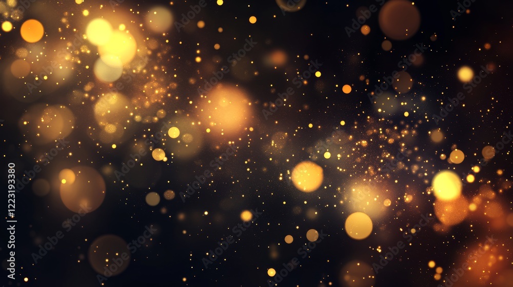 Obraz premium golden bokeh effect glitter isolated on white