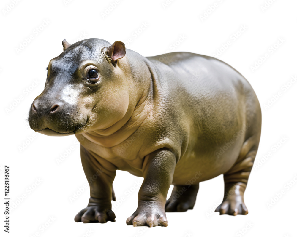 Pygmy Hippo isolated on a transparent background. Pygmy Hippo isolated on a transparent background.