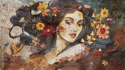 Wallpaper Mural Woman face mosaic.  Torontodigital.ca