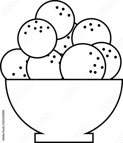 Boiled Potatoes Flat Food Icon