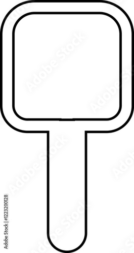 Raclette Pan Spatula Flat Vector Icon Top View