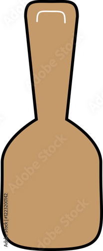 Wooden Spatula Kitchen Utensil Flat Icon