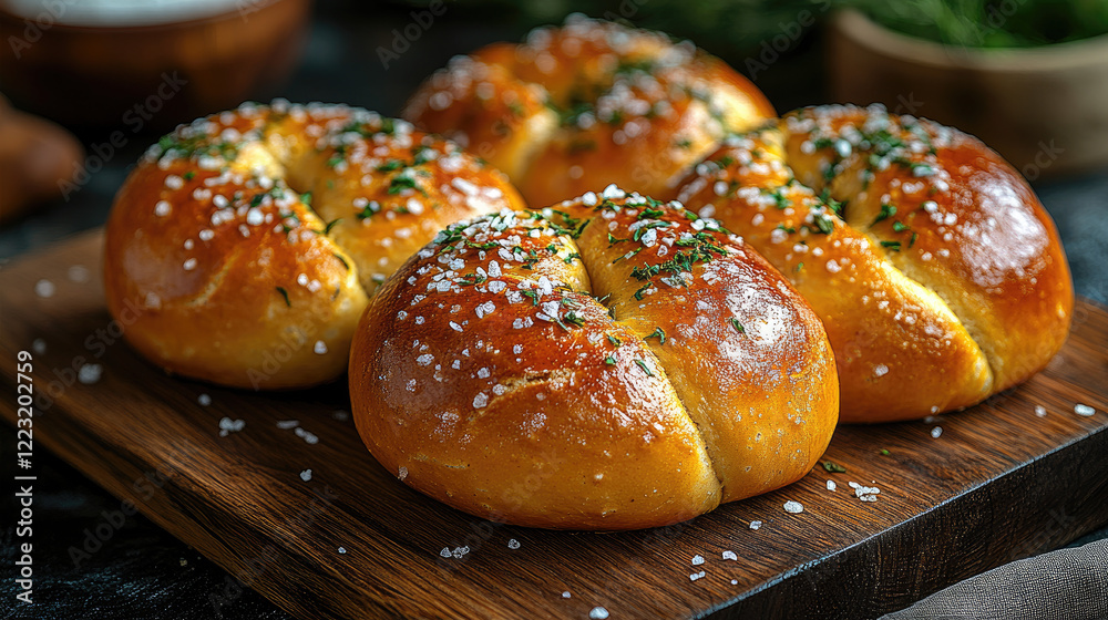 Soft pretzels with a golden crust