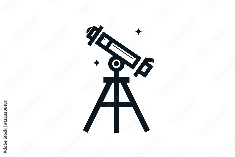 Telescope on tripod, ready for stargazing. Telescope on tripod, ready for stargazing.