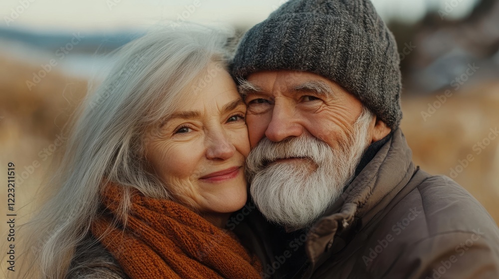 Smiling senior couple with exercise mats standing at park, positive mature man embracing his elderly wife after fitness or yoga class in nature. Wellness and healthy lifestyle on retirement Smiling senior couple with exercise mats standing at park, positive mature man embracing his elderly wife after fitness or yoga class in nature. Wellness and healthy lifestyle on retirement