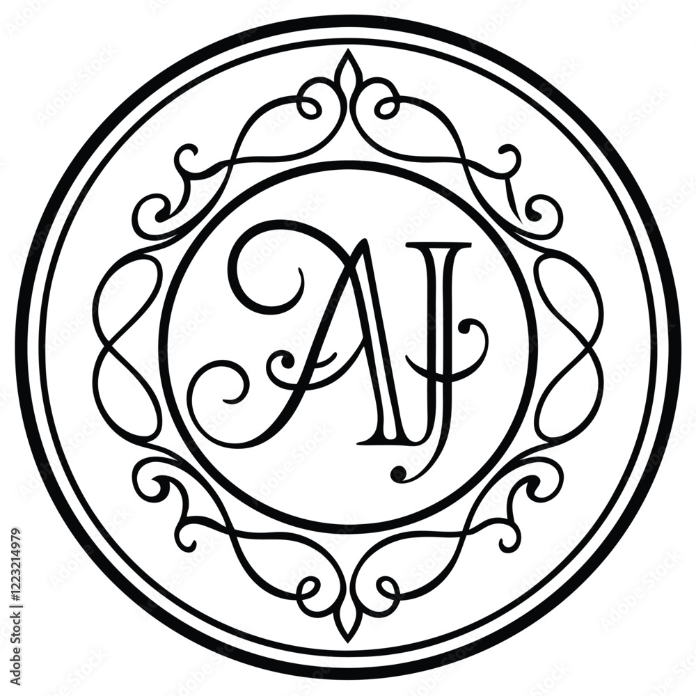 An abstract circular logo in line art style, showcasing overlapping shapes and clean lines to create a contemporary and versatile design An abstract circular logo in line art style, showcasing overlapping shapes and clean lines to create a contemporary and versatile design