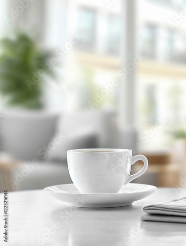 Wallpaper Mural Coffee break in modern living room, newspaper nearby; website, blog Torontodigital.ca