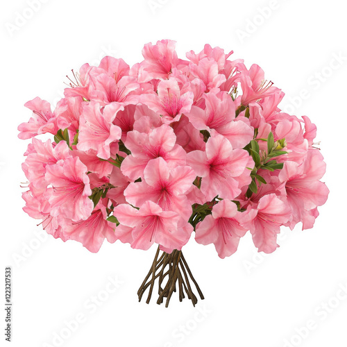 Pink azalea bouquet, floral arrangement, spring bloom, studio shot, botanical background