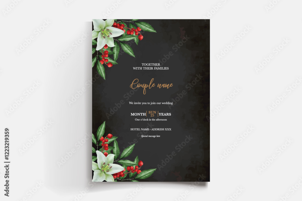 Obraz premium floral bridal shower invitation templates