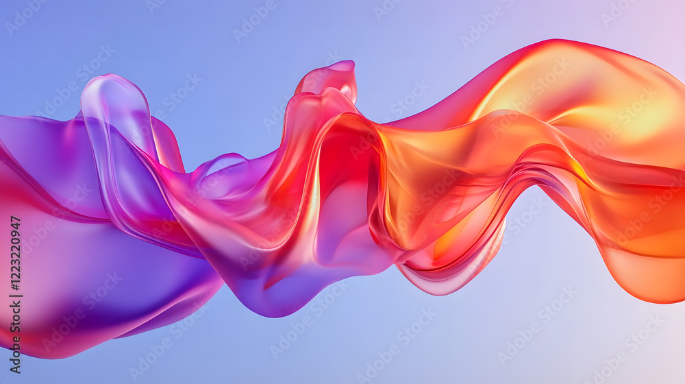 Fototapeta premium Abstract Fluid Waves in Vibrant Gradient Colors