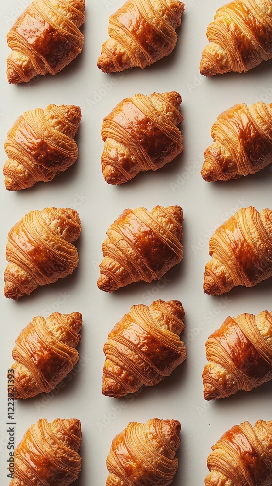 Golden Croissants Pattern Golden Croissants Pattern