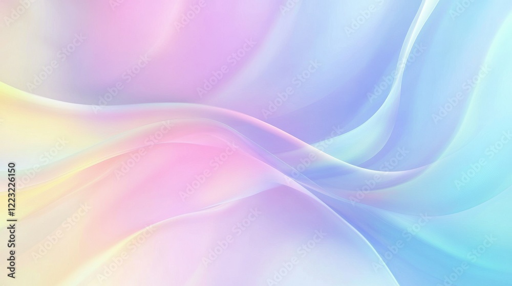 Naklejka premium Pastel abstract background with soft gradient waves